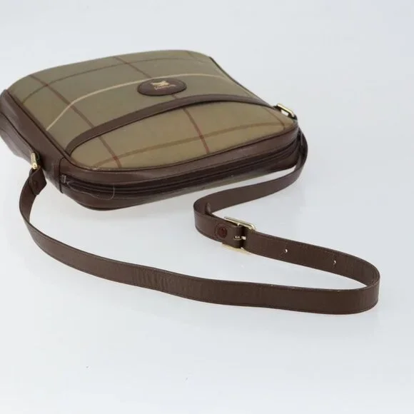 Authentic Burberrys Nova Check Shoulder Bag Canvas Beige Gold - Picture 14 of 16